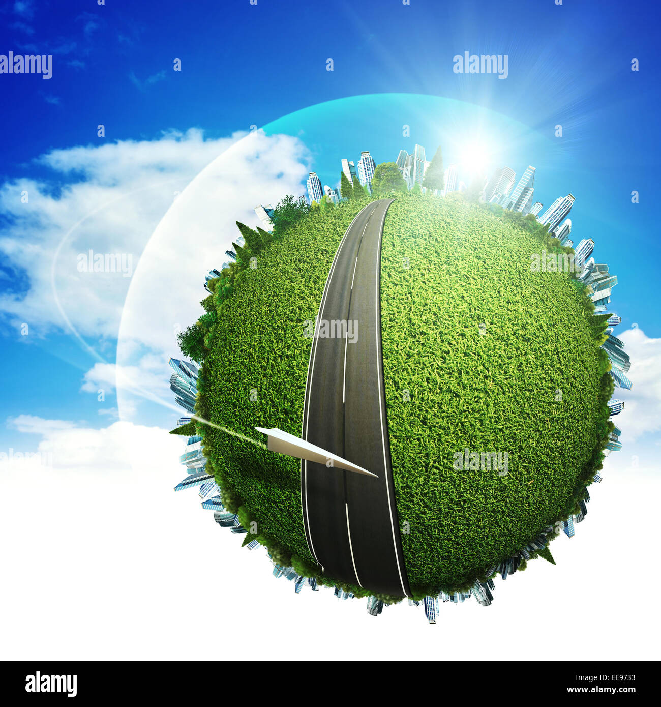 Ecotransit Global eco transportation concept for your design Stock Photo - Alamy
