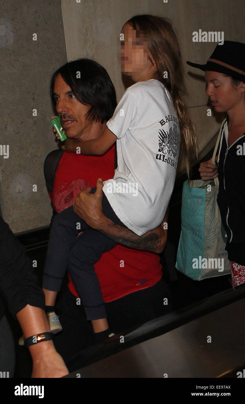 Anthony Kiedis arrives at Los Angeles International (LAX) airport