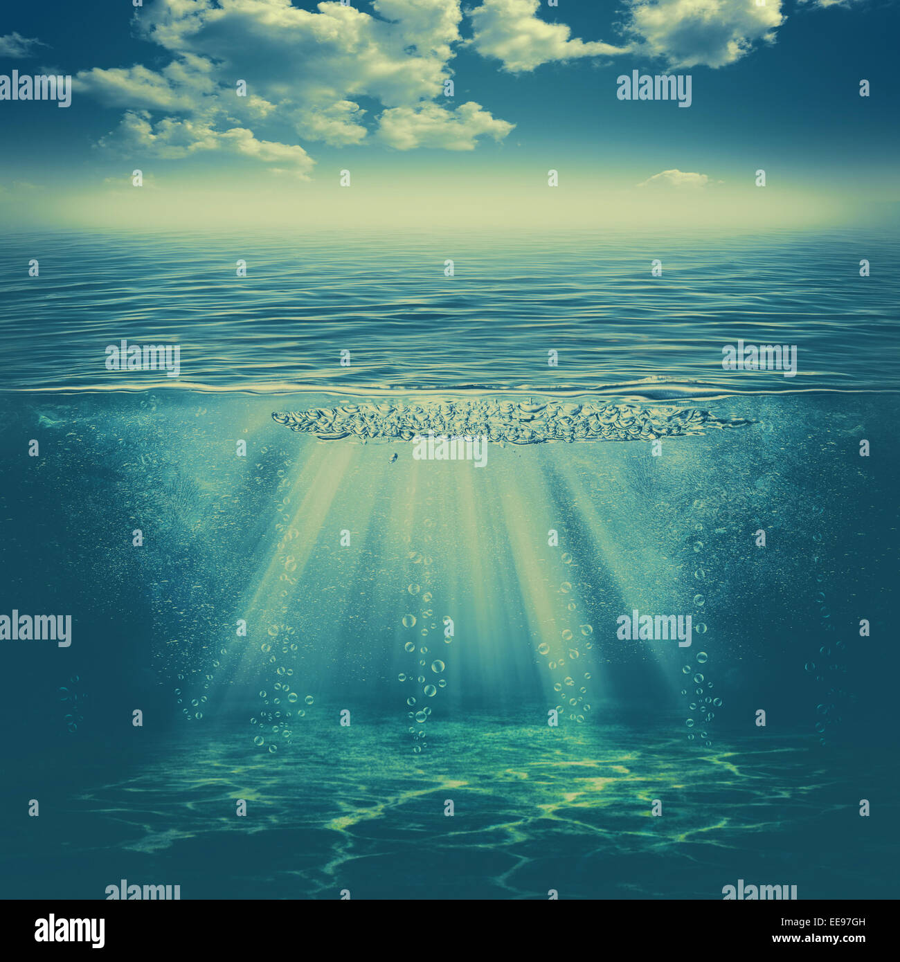 in the deep water, abstract environmental backgrounds Stock Photo