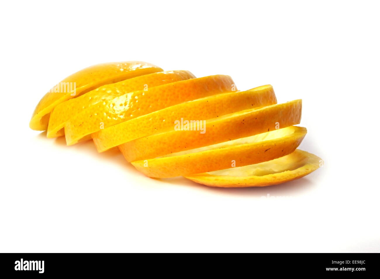 A skin from orange is cut rings Stock Photo Alamy