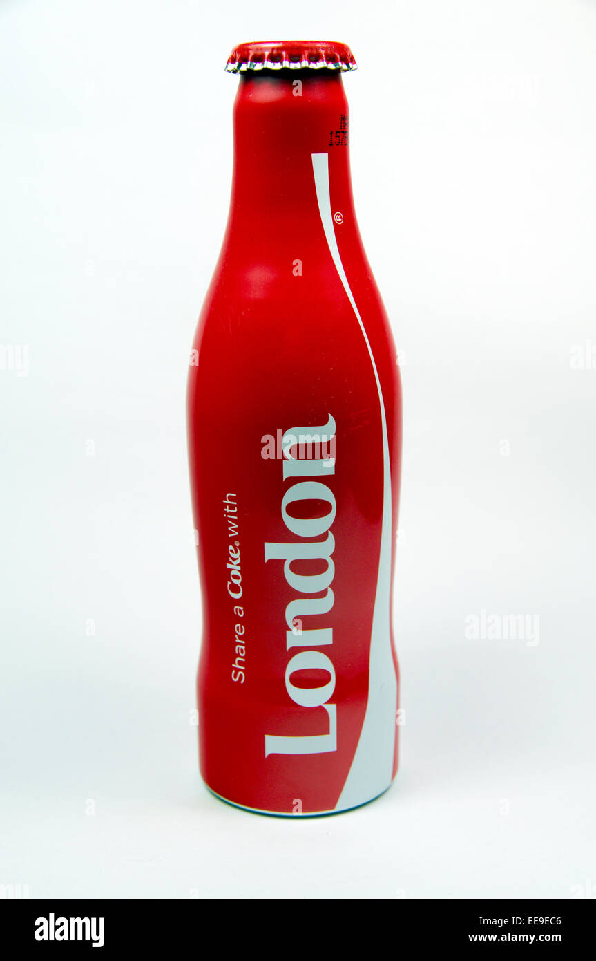 Bottle of Coke London Special edition. Stock Photo