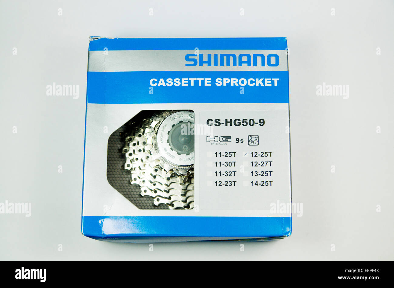 Shimano 9 speed bicycle cassette Stock Photo