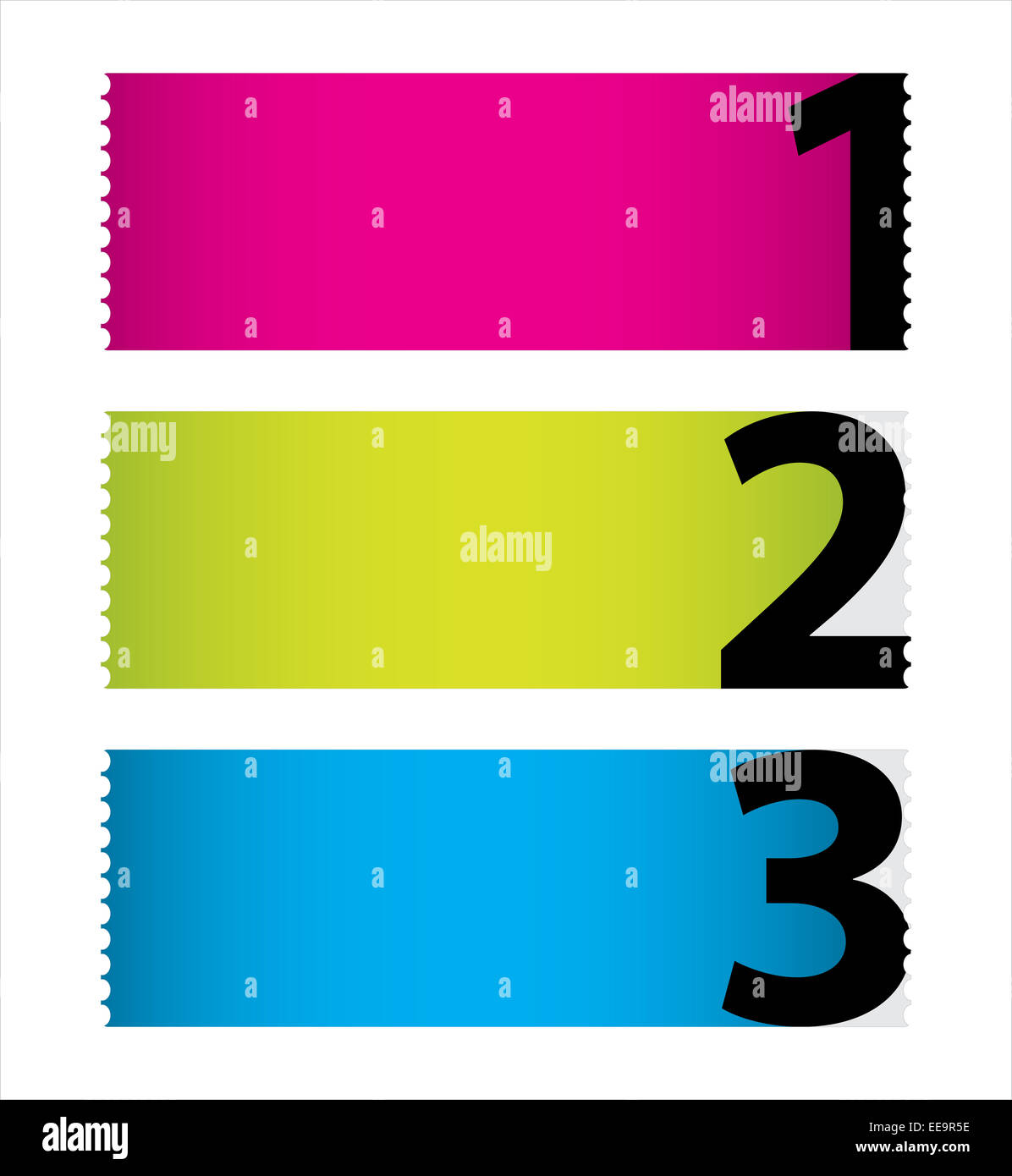 special colored stickers set with numbers Stock Photo - Alamy