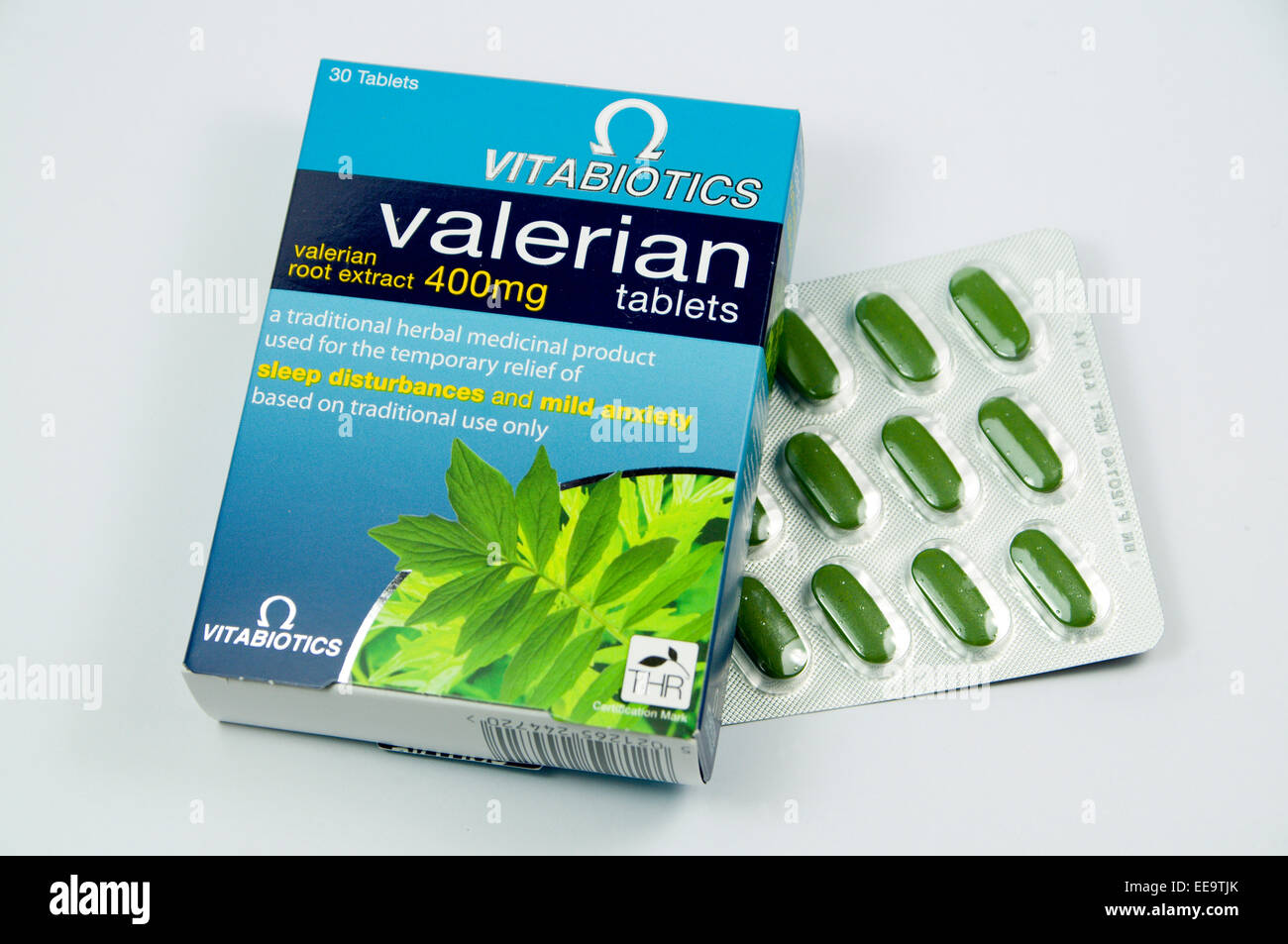 Pack of Valerian Tablets Stock Photo - Alamy