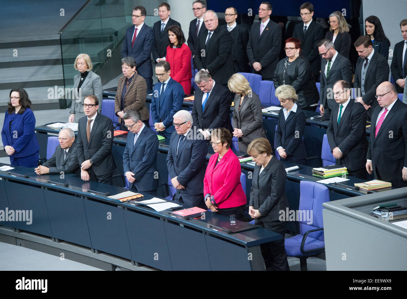 Berlin Germany 15th Jan 2015 The Cabinet Members Commemorate