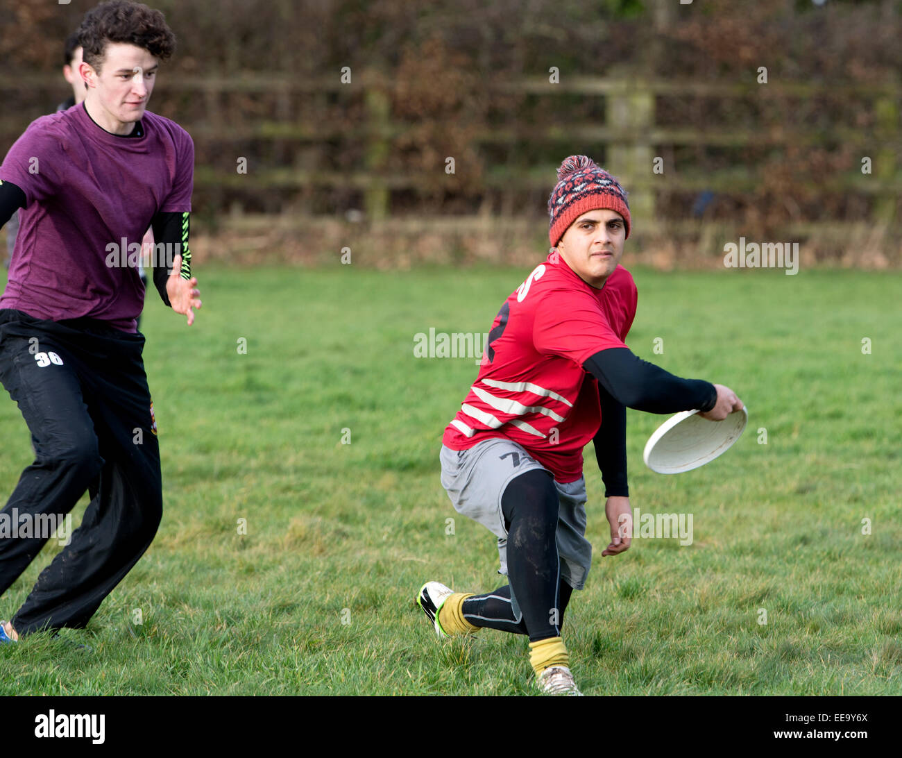 University sport - Ultimate Frisbee Stock Photo