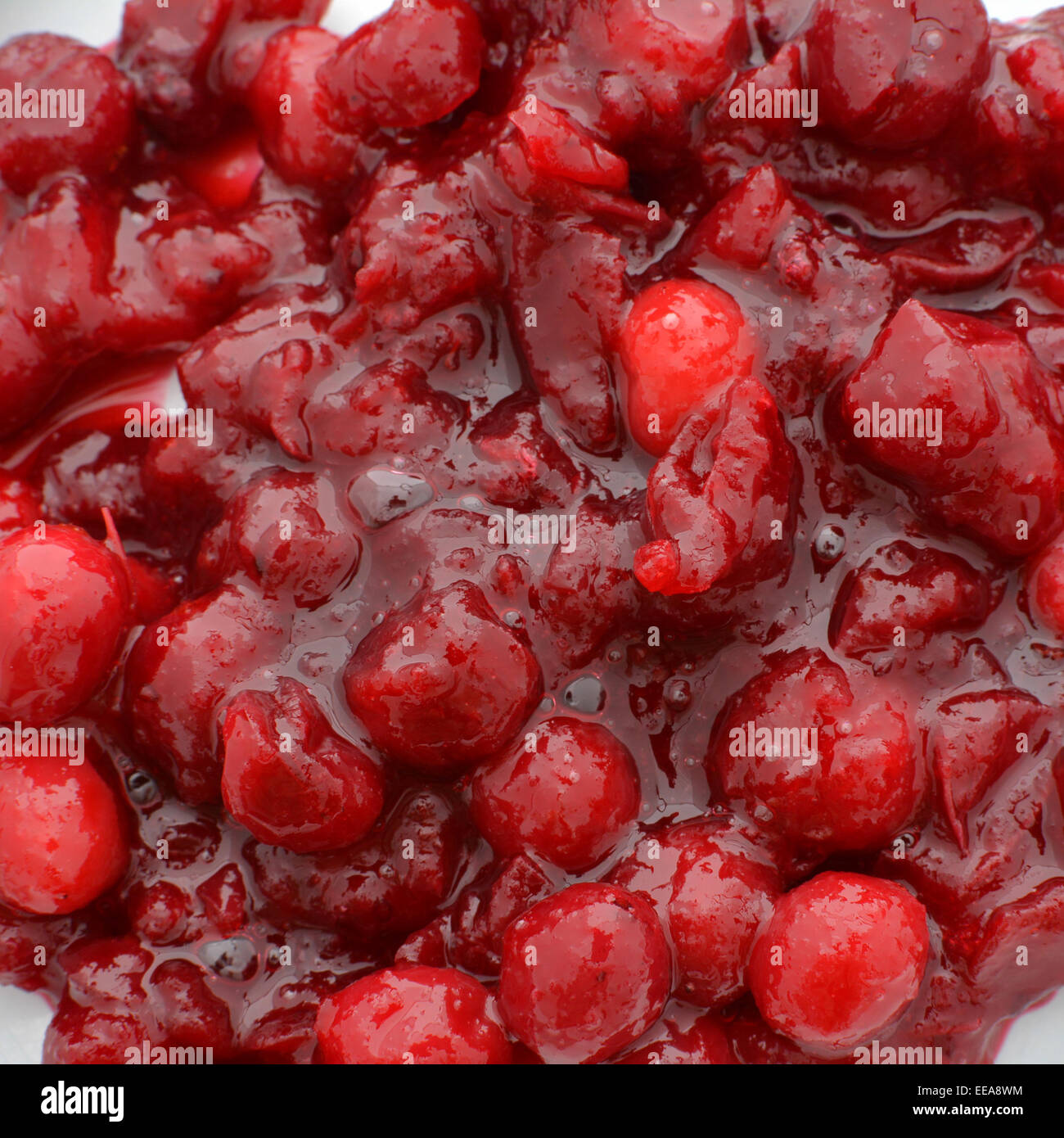 Homemade cranberry sauce close up Stock Photo