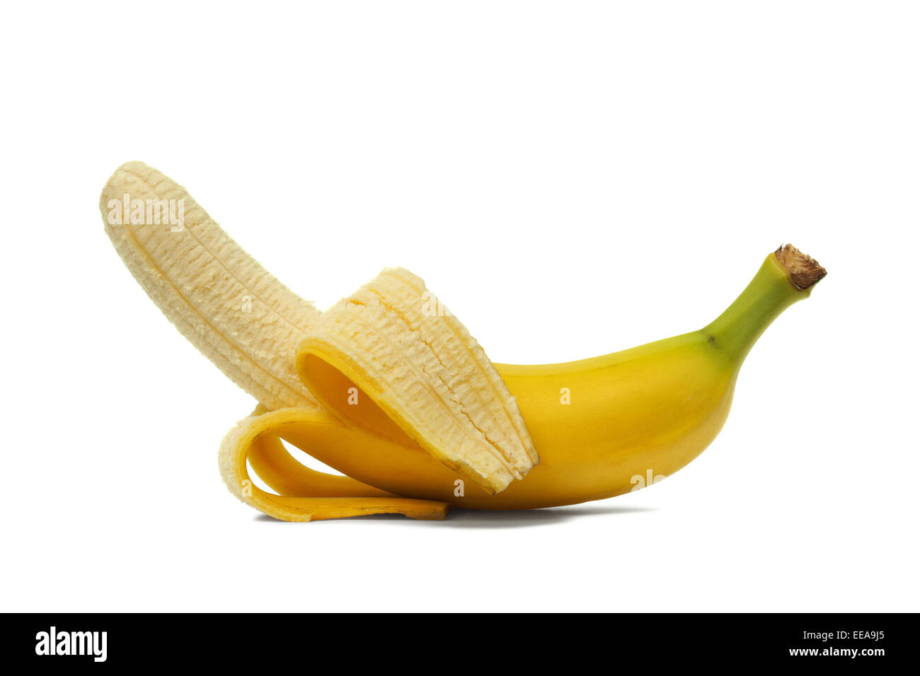 Open banana Stock Photo