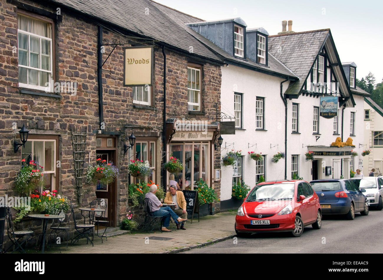 Dulverton and Exmoor including a group of Exmoor ponies, Devonshire, UK Stock Photo