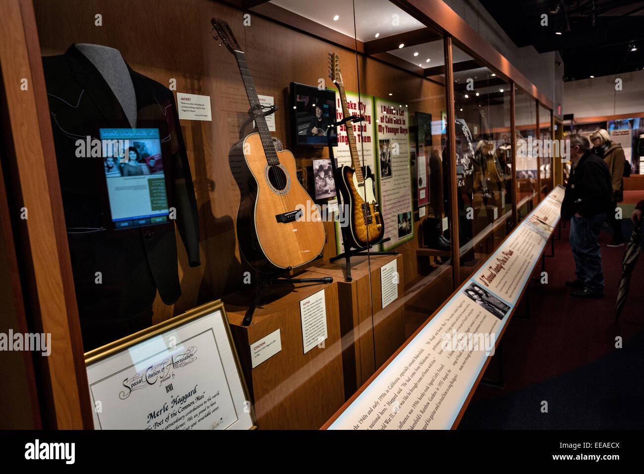 Museum display in the Country Music Hall of Fame in Nashville, TN. Stock Photo