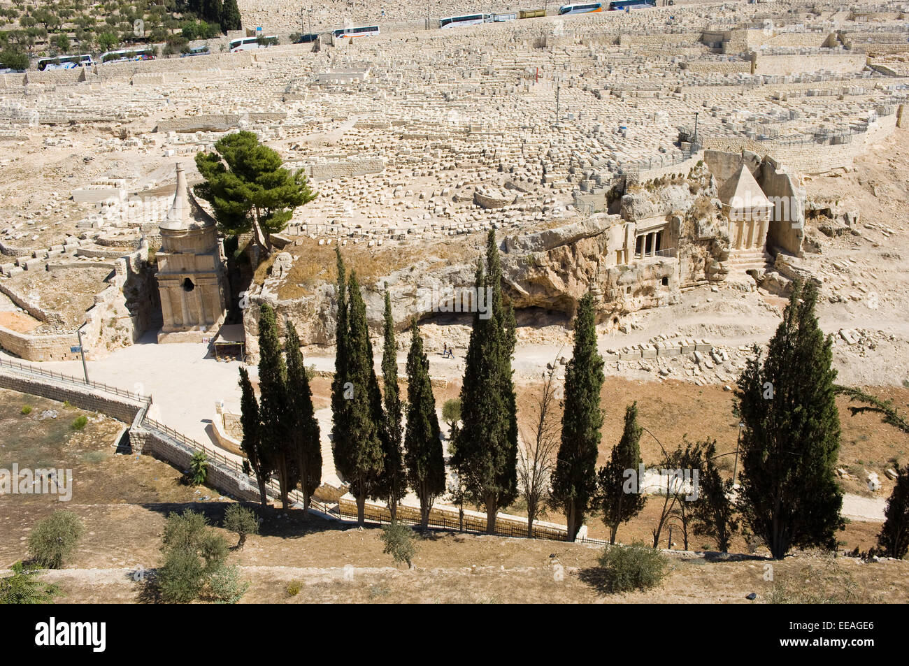 Monument for Absalom (left) and the Tomb of Zechariah the son of