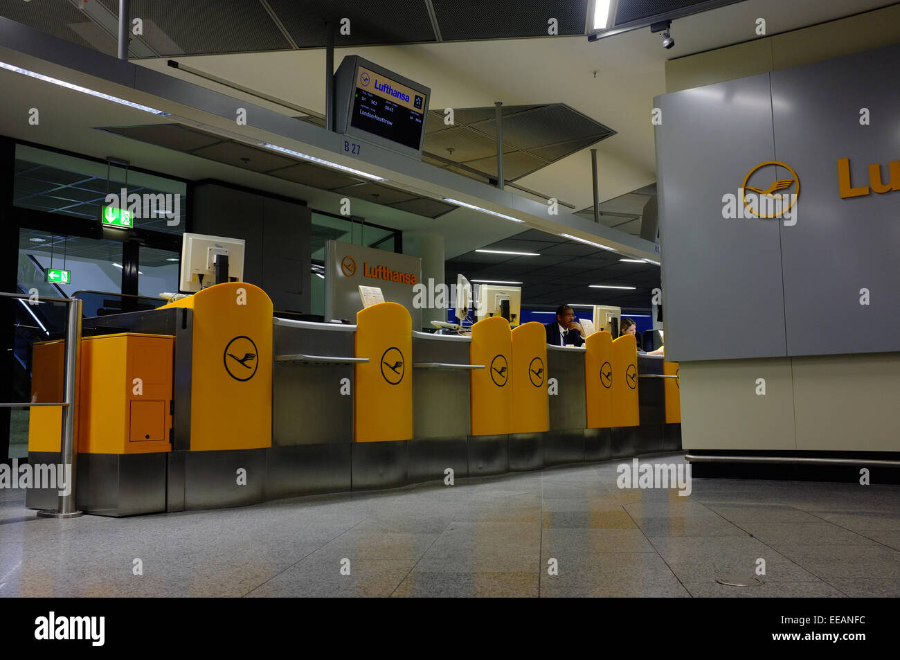 A Lufthansa boarding gate at Frankfurt airport Stock Photo Alamy