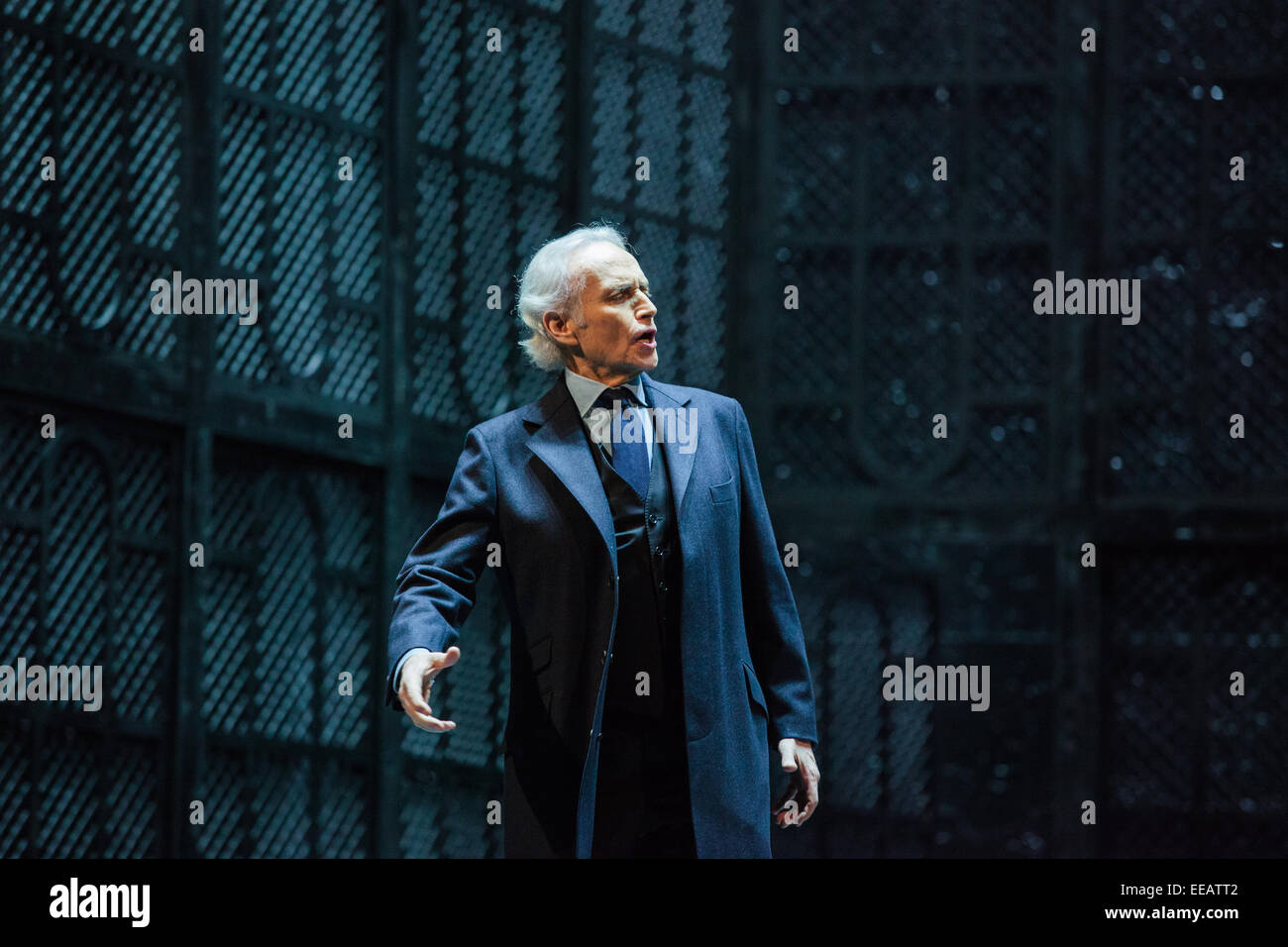 El Juez (Los Niños Perdidos) opera in four acts. With José Carreras in the main role. Legendary tenor José Carreras perform for the first time at the Mariinsky Theatre. Stock Photo