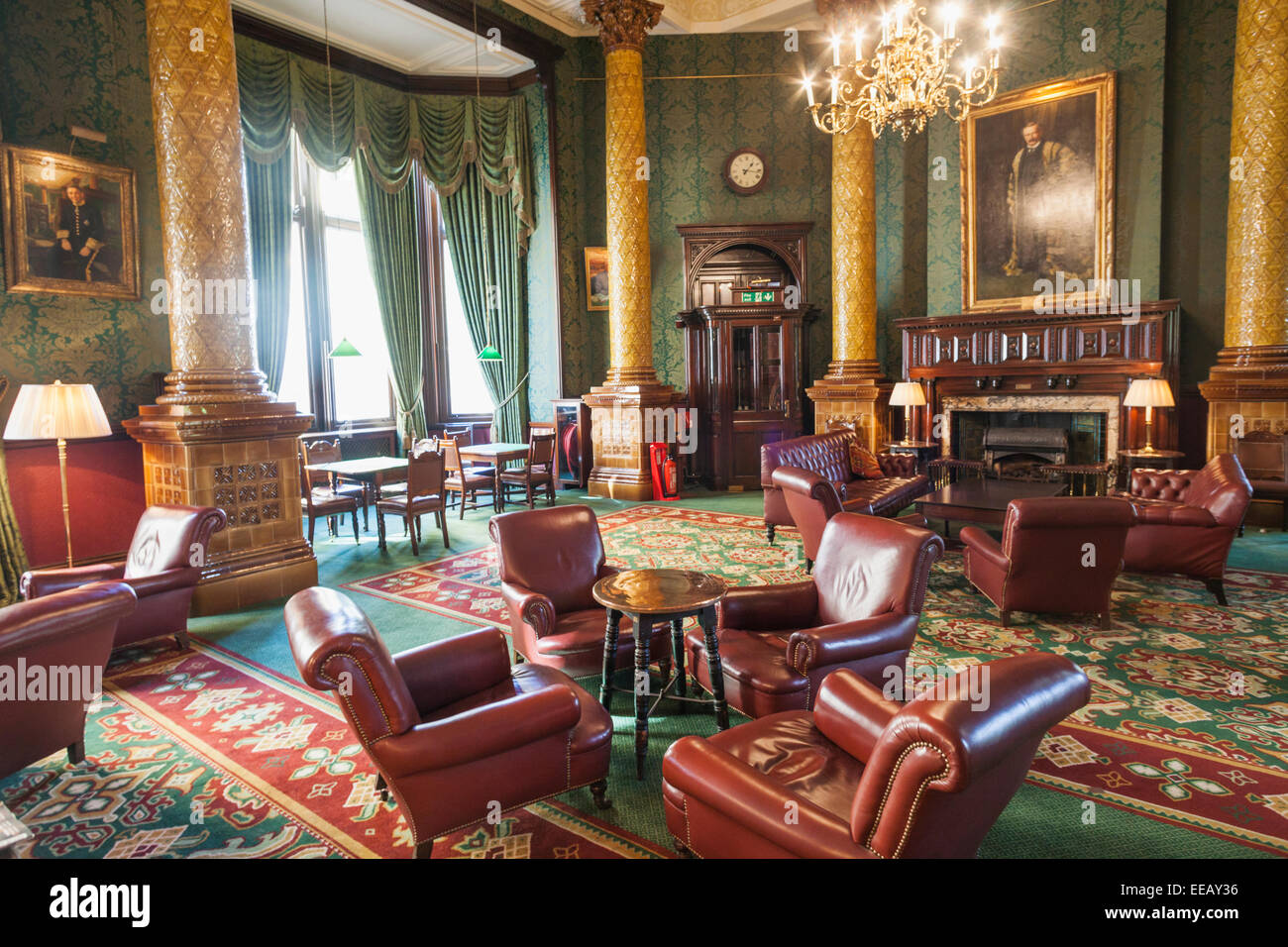England, London, Whitehall, The National Liberal Club, The Lounge Stock ...