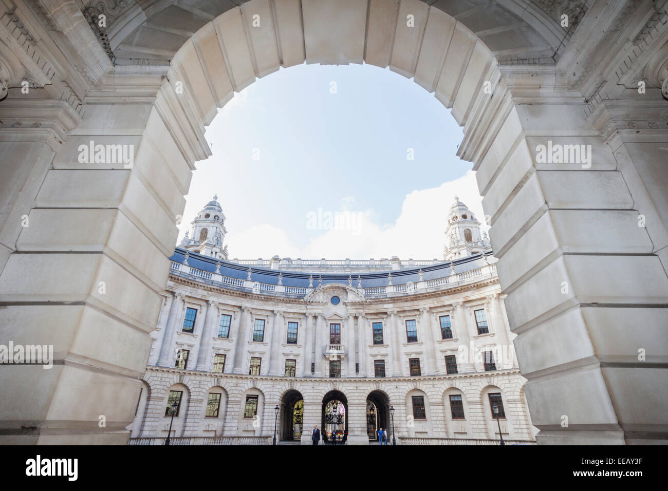 England, London, Whitehall, HM Treasury Building Stock Photo