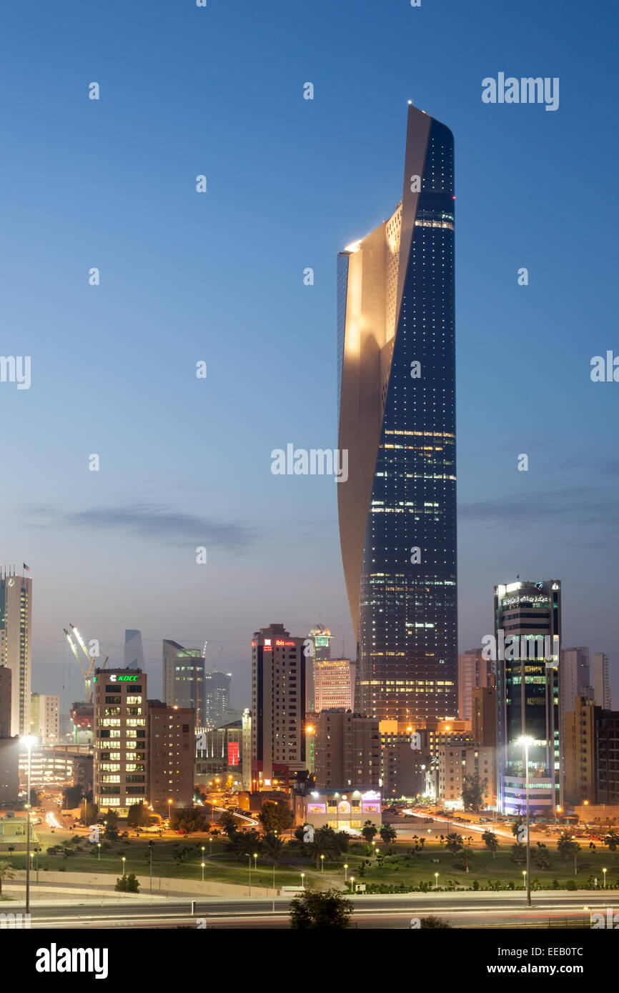Tallest building in Kuwait City the Al Hamra Tower Stock Photo Alamy