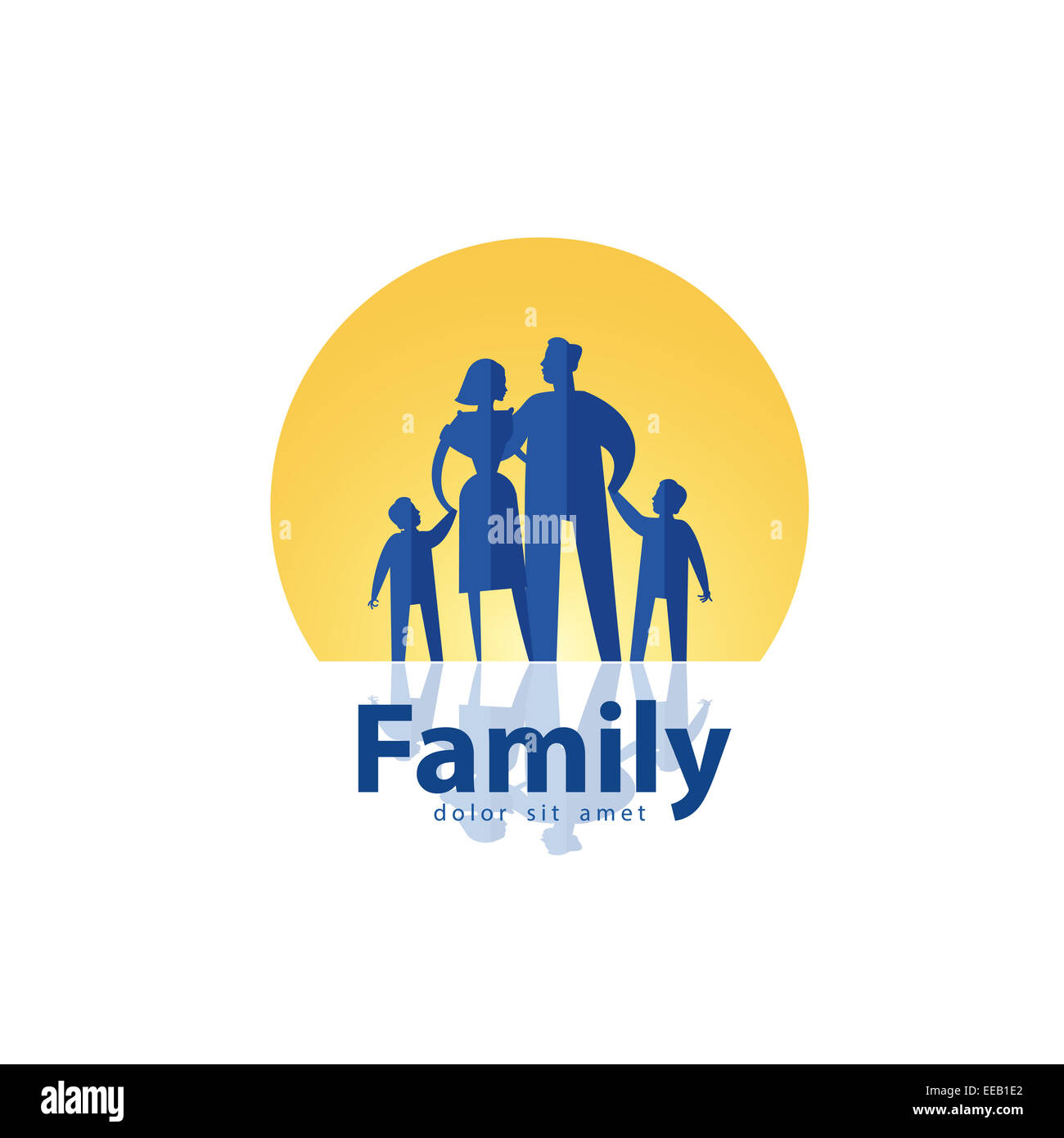 family vector logo design template. people or society icon. Stock Photo