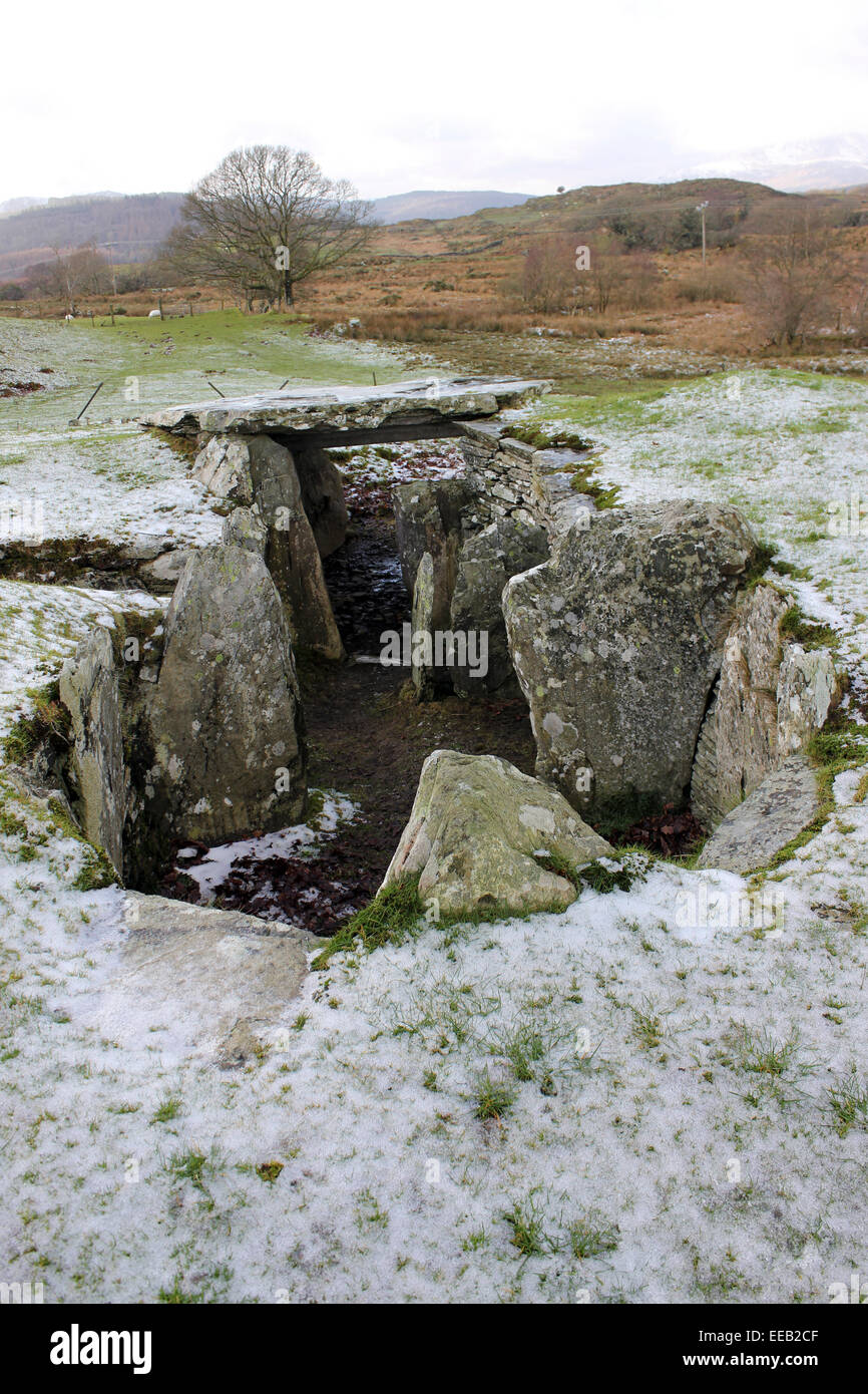 Capel Garmon Neolithic Burial Chamber, Wales Stock Photo