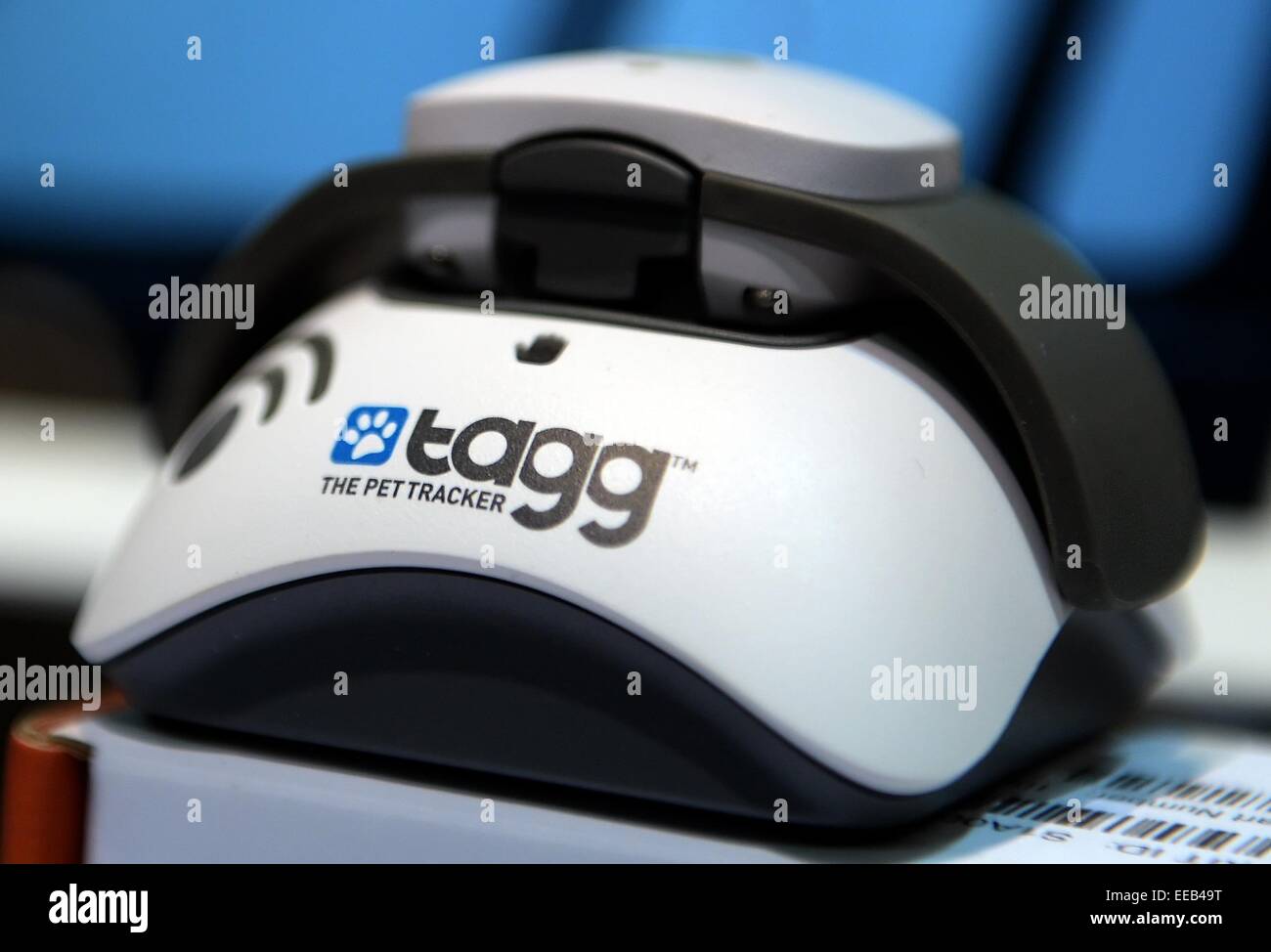 A 'Tagg the Pet Tracker', to find missing pets, is on display during ...