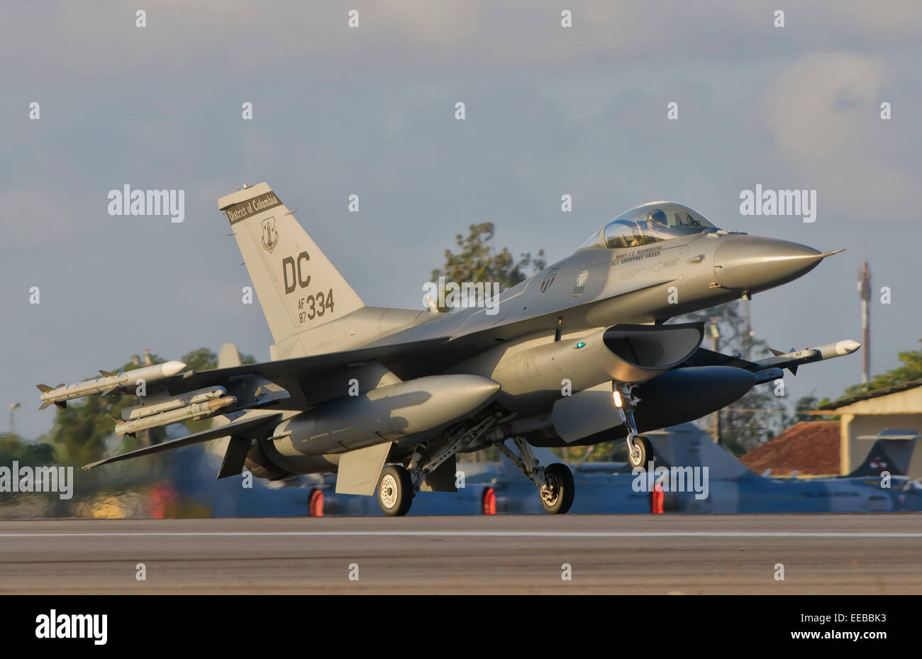 U S Air Force F 16 Fighting Falcon Taking Off From Natal Air Force