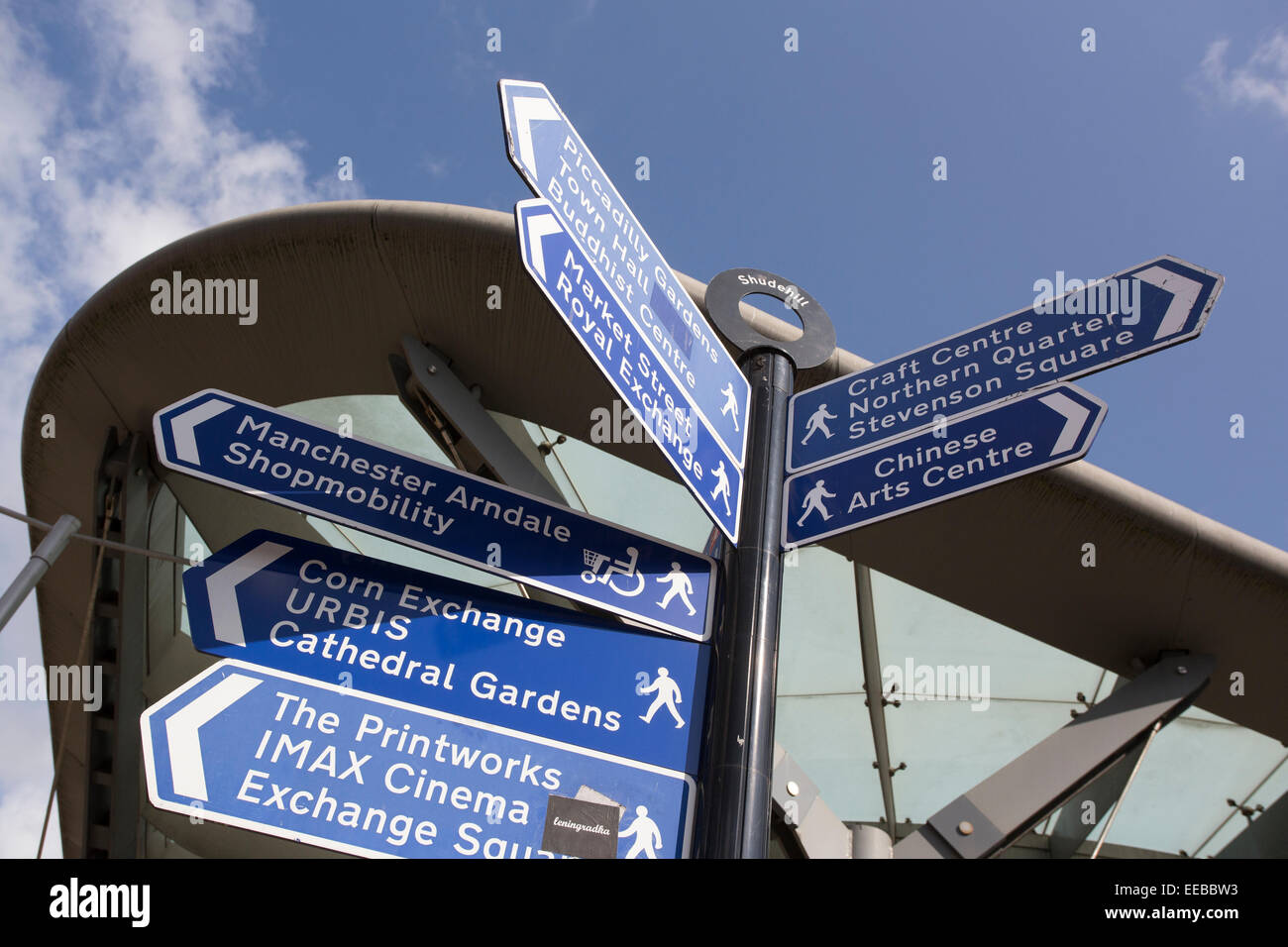 England, Manchester, street signs Stock Photo