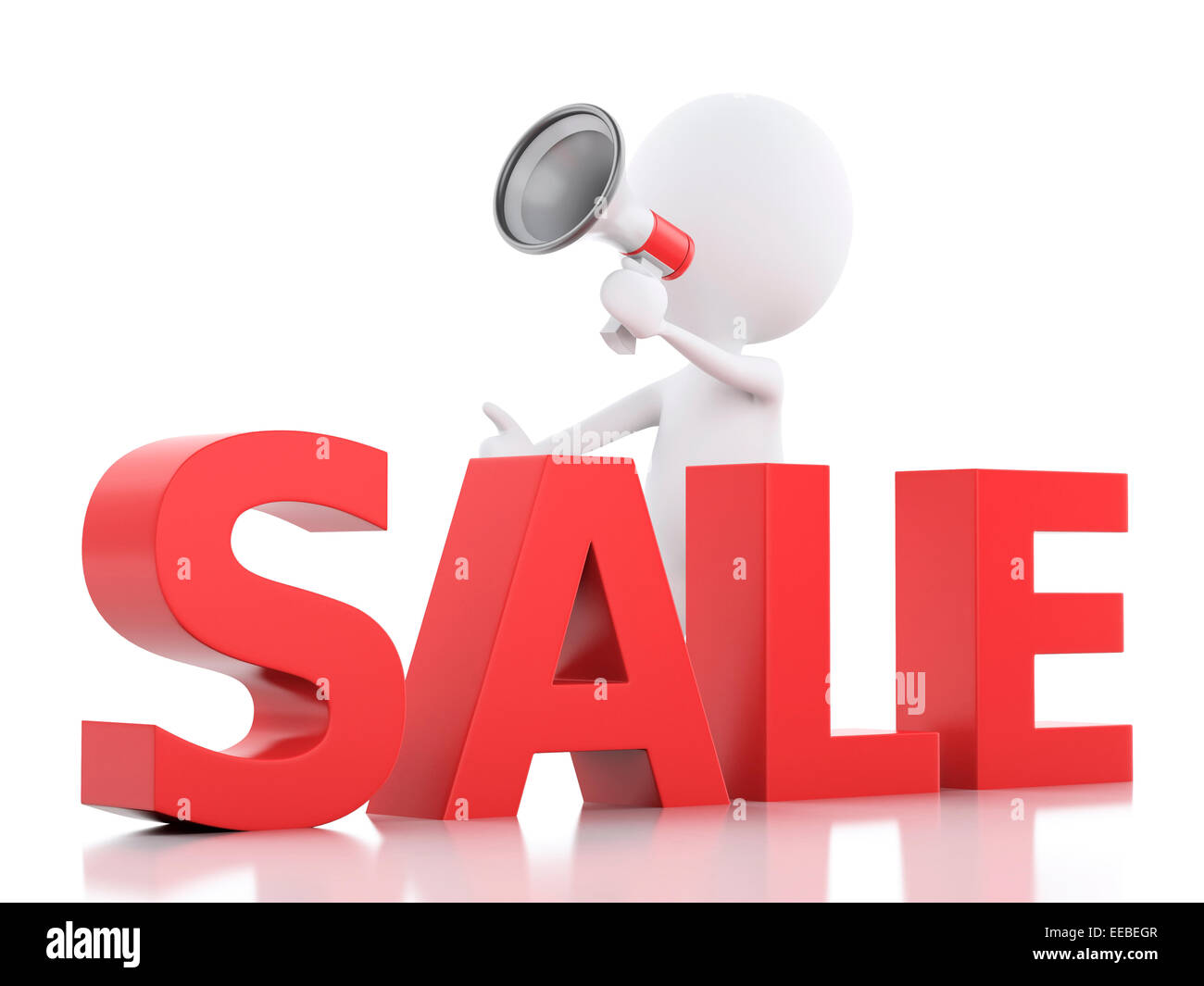 30+ 3d Man Sale Announcement With Megaphone And Shopping Bag Stock