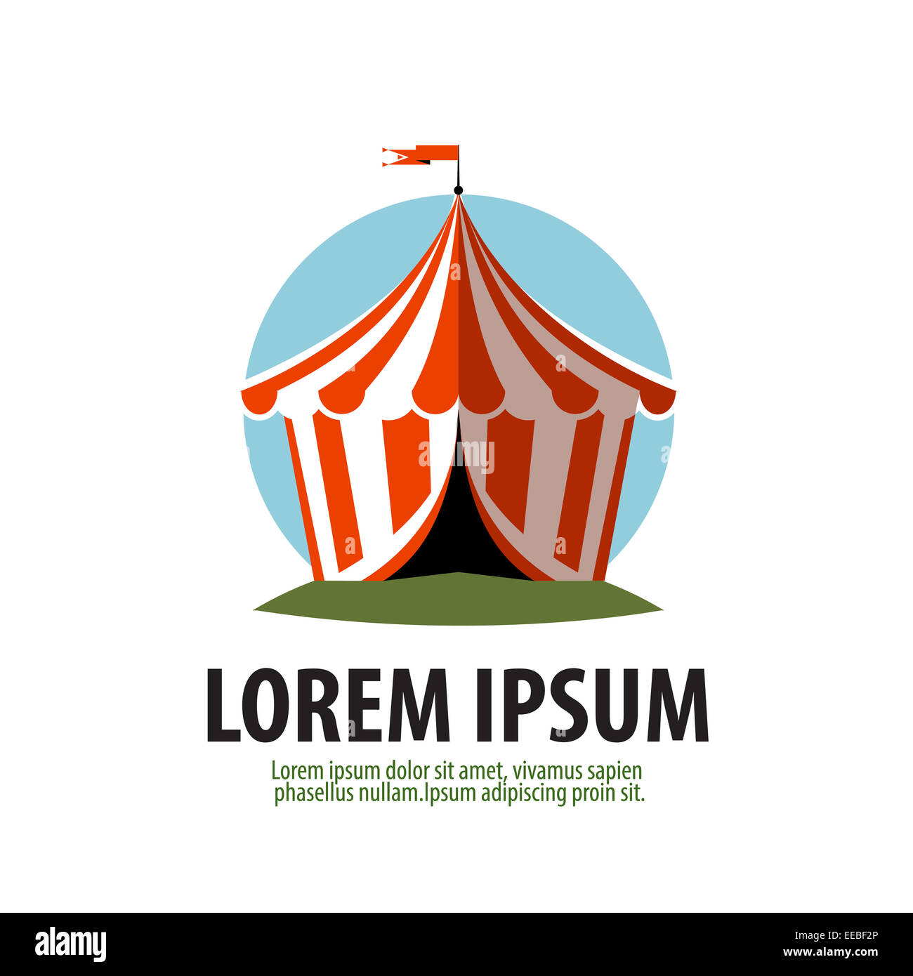 circus vector logo design template. carousel or fair icon. Stock Photo