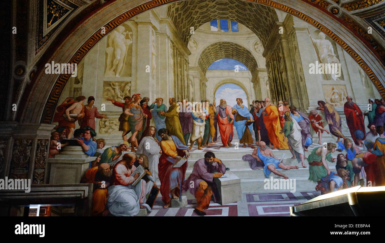 Paintings in Vatican museum, Raphael's Rooms Stock Photo Alamy