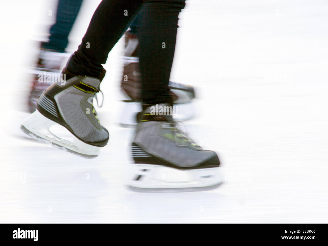 Close-up of ice skater's feet on Somerset House ice rink Stock Photo ...