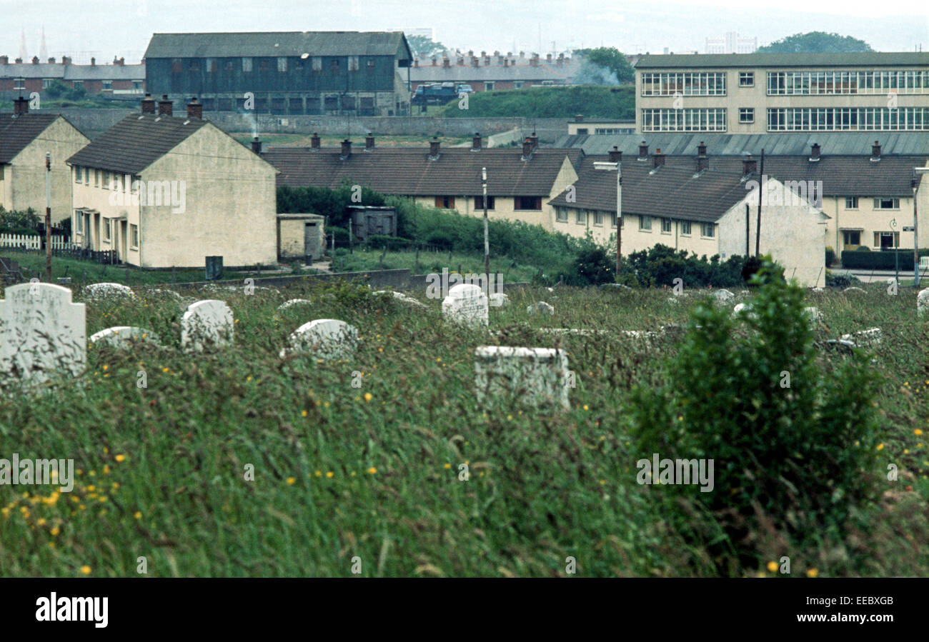 BELFAST, NORTHERN IRELAND APRIL 1973. Nationalist West Belfast