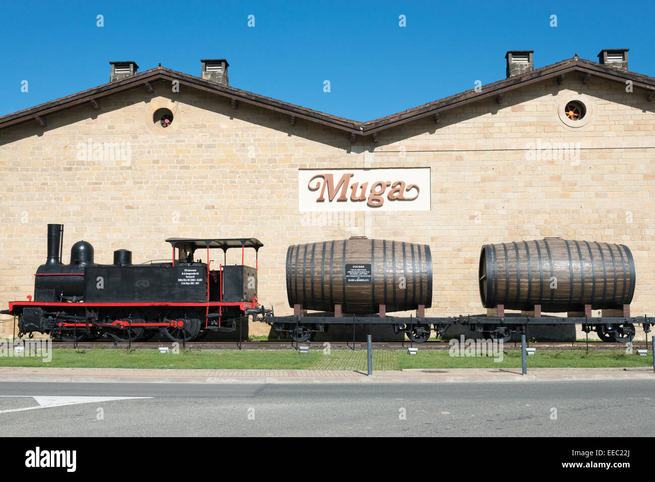 The Muga winery or Bodega in Haro, the capital of the rioja wine making area in Spain Stock