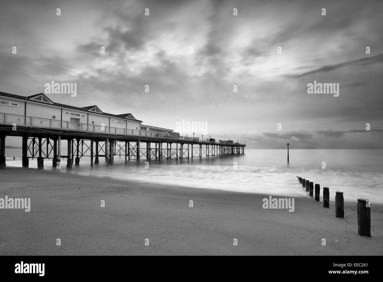 The pier at Teignmouth at Dawn, South Devon, England Stock Photo