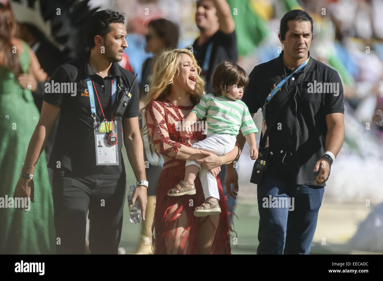2014 FIFA World Cup - Closing Ceremony and Atmosphere - Maracana Stadium (Estadio Maracana)  Featuring: Shakira Where: Rio de Janeiro, Brazil When: 13 Jul 2014 Stock Photo