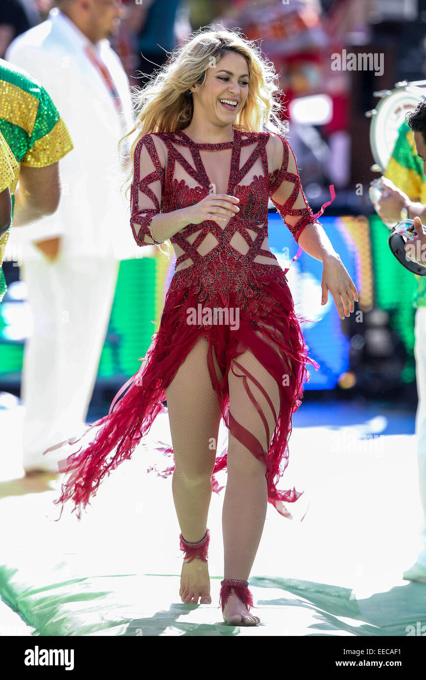 2014 FIFA World Cup - Closing Ceremony and Atmosphere - Maracana Stadium (Estadio Maracana)  Featuring: Shakira Where: Rio de Janeiro, Brazil When: 13 Jul 2014 Stock Photo