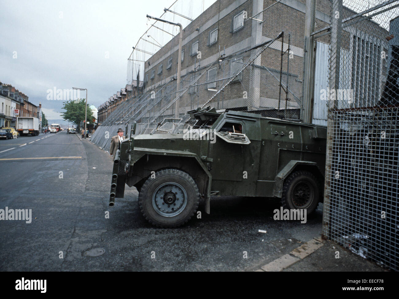 BELFAST, NORTHERN IRELAND, September 1978, British army Saracen