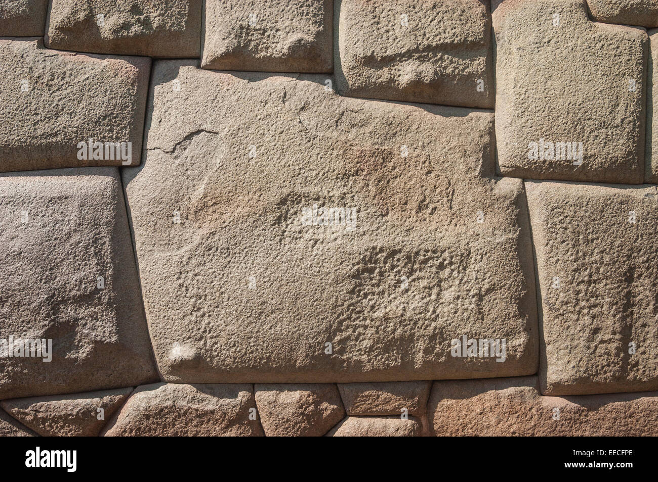 Twelve angled stone. Cusco, Peru. Stock Photo