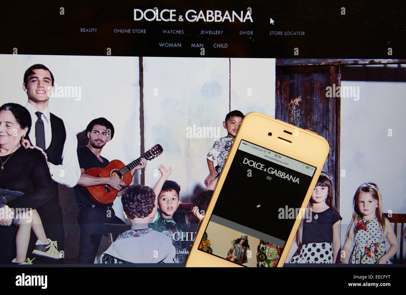 Dolce and Gabbana Website and IPhone Stock Photo - Alamy