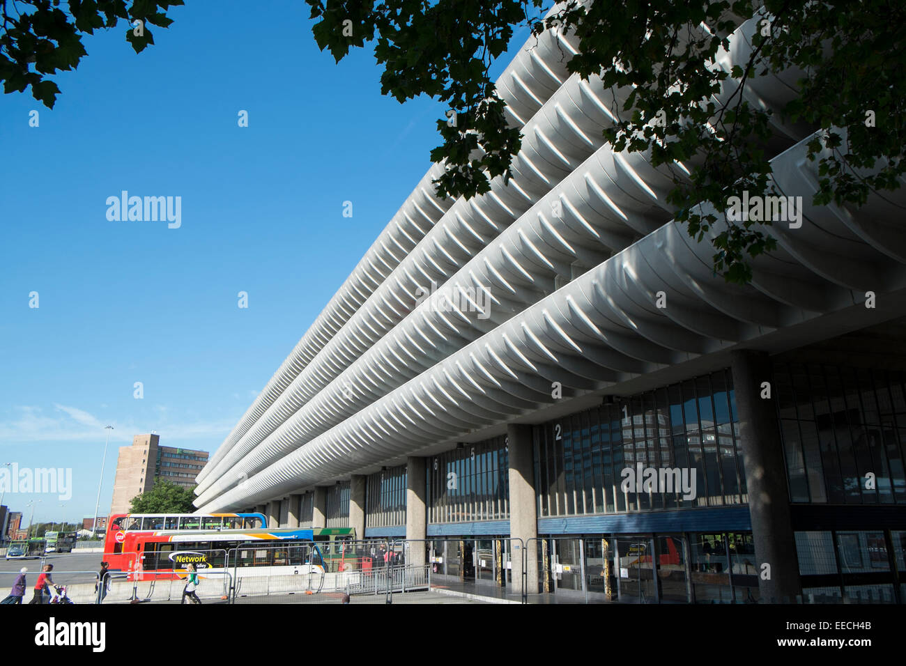 Preston Lancashire: Preston Bus Station is often cited as a great example of Britalist architecture and is now a Listed building Stock Photo