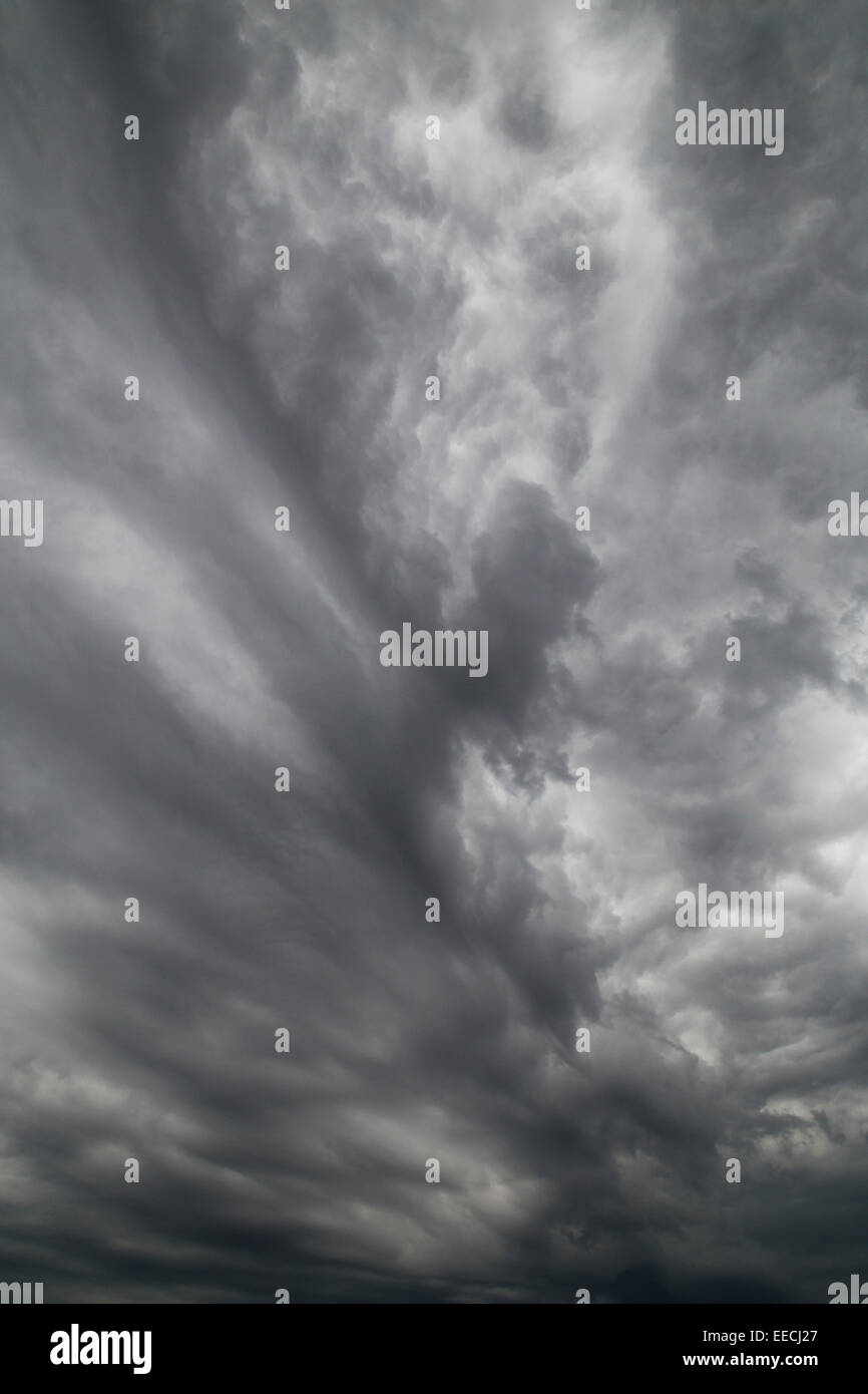 Swirling Storm Clouds Portrait Stock Photo