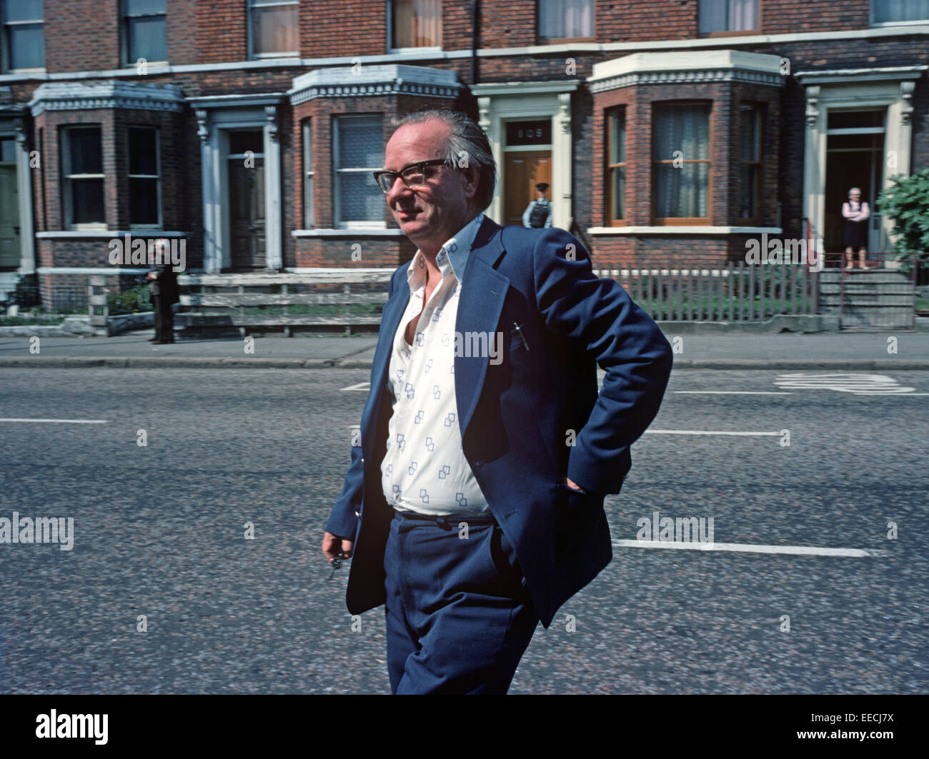 BELFAST, NORTHERN IRELAND, AUGUST 1976. Gerry Fitt, Socialist Democratic and Labour Party Member of Parliament for West Belfast during The Troubles, Northern Ireland. Stock Photo