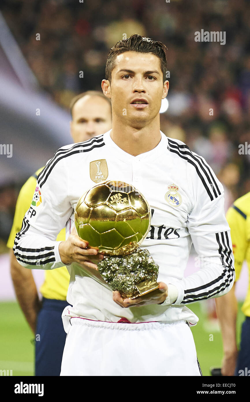 Madrid, Spain. 15th Jan, 2015. Cristiano Ronaldo during the Copa del Rey,  round of 8 match between Real Madrid and Atletico de Madrid at Estadio  Santiago Bernabeu on January 15, 2015 in, image size:866x1390