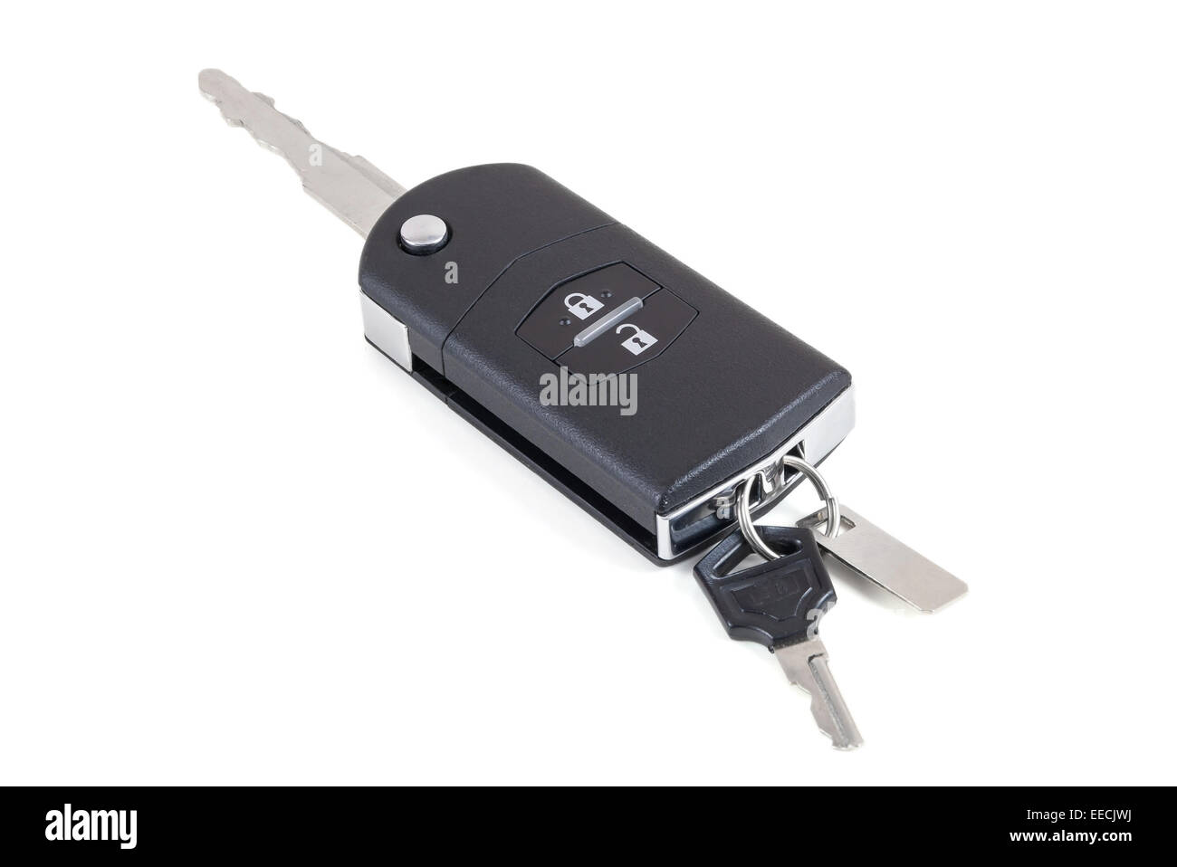 Car key isolated on white background with clipping path Stock Photo