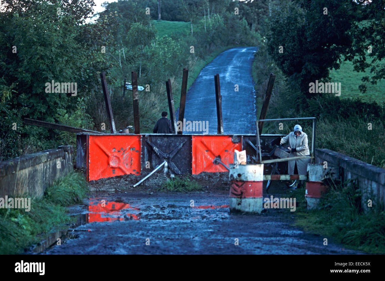 COUNTY FERMANAGH, NORTHERN IRELAND - OCTOBER 1980. cross ...