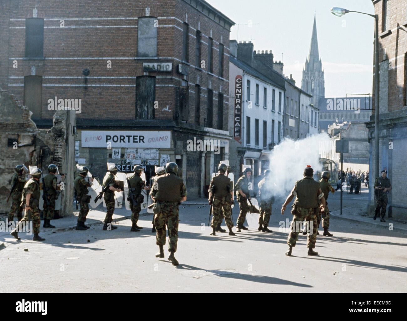 LONDONDERRY, DERRY, UNITED KINGDOM - AUGUST 1975. British Army Stock