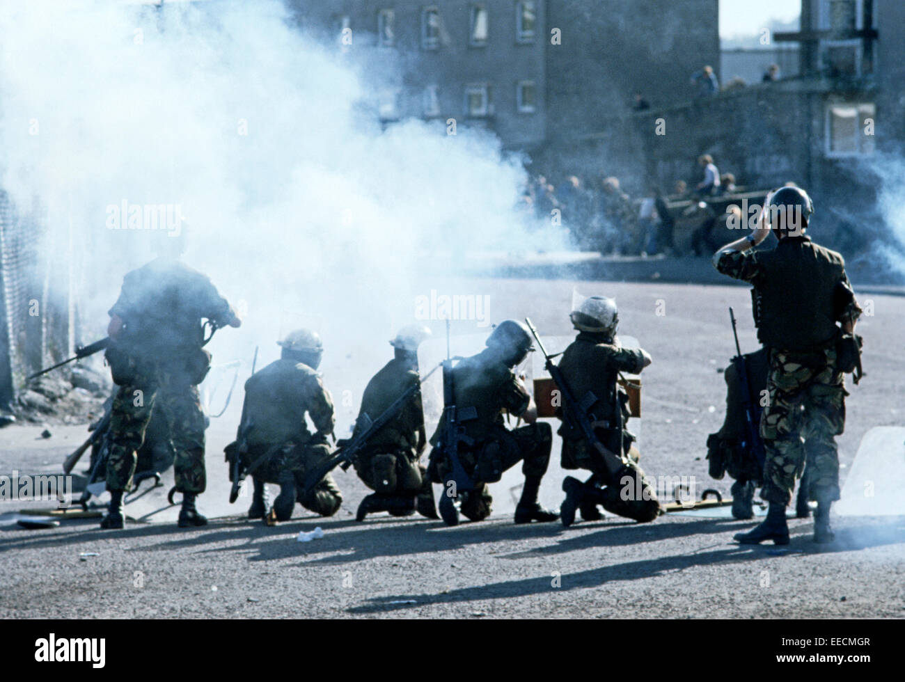 LONDONDERRY, DERRY, UNITED KINGDOM - AUGUST 1975. British Army ...