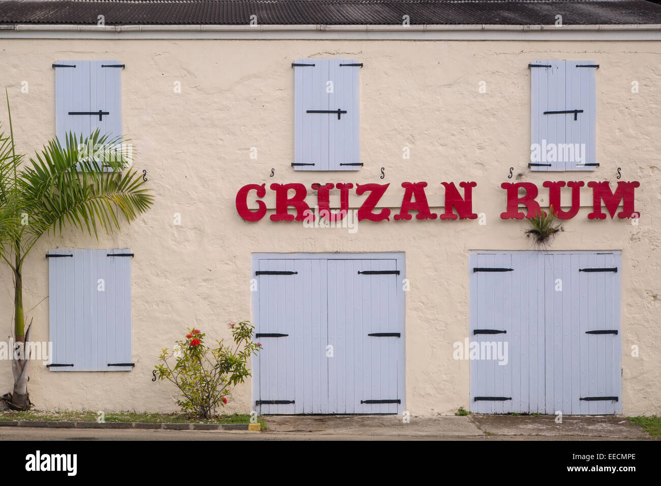 Shuttered Entryway to historic distillery Cruzan Rum founded 1760