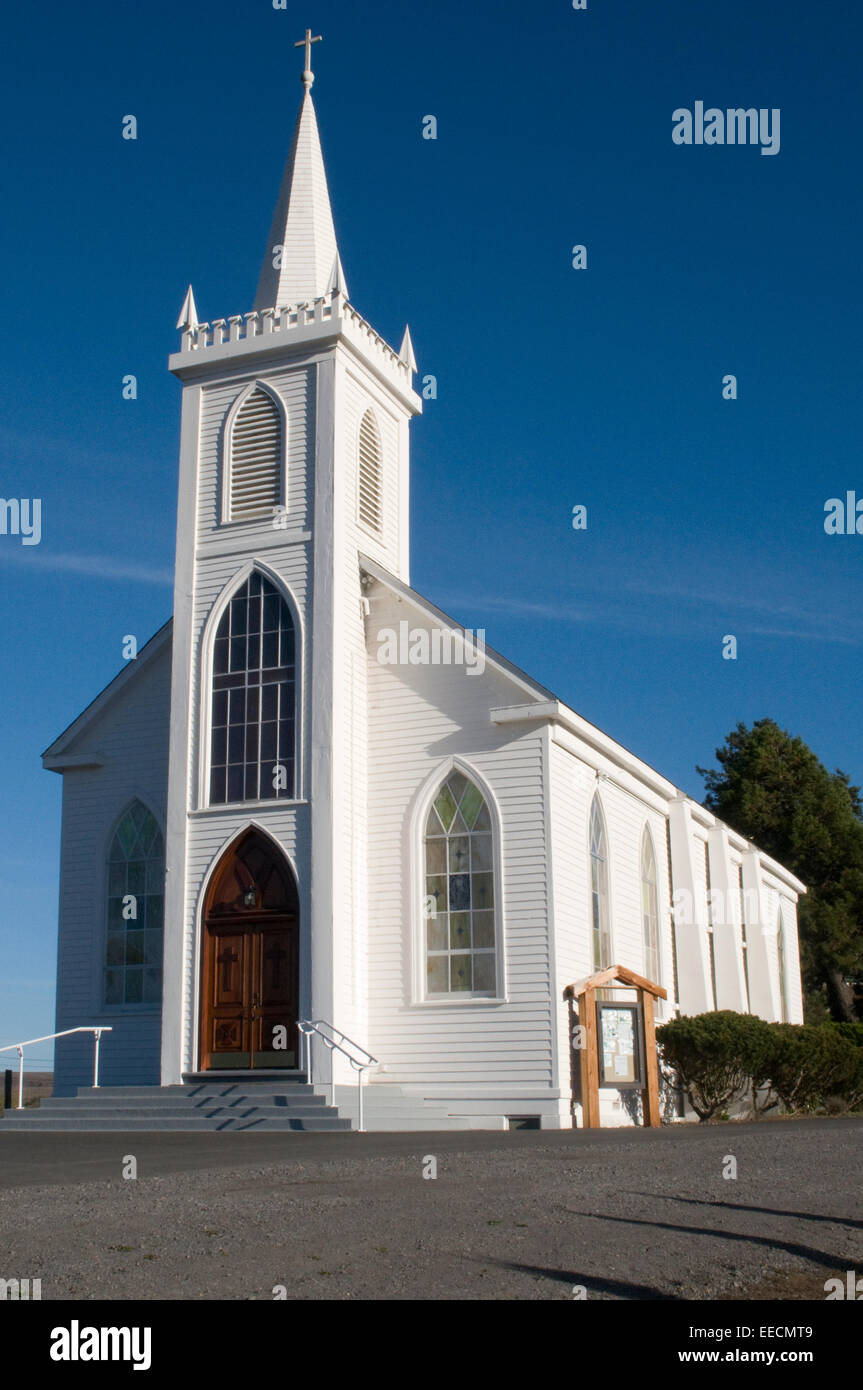 St Theresa of Avila Church Bodega Northern California USA built by shipbuilders in 1859 on land donated by Jasper O'Farrell Stock Photo