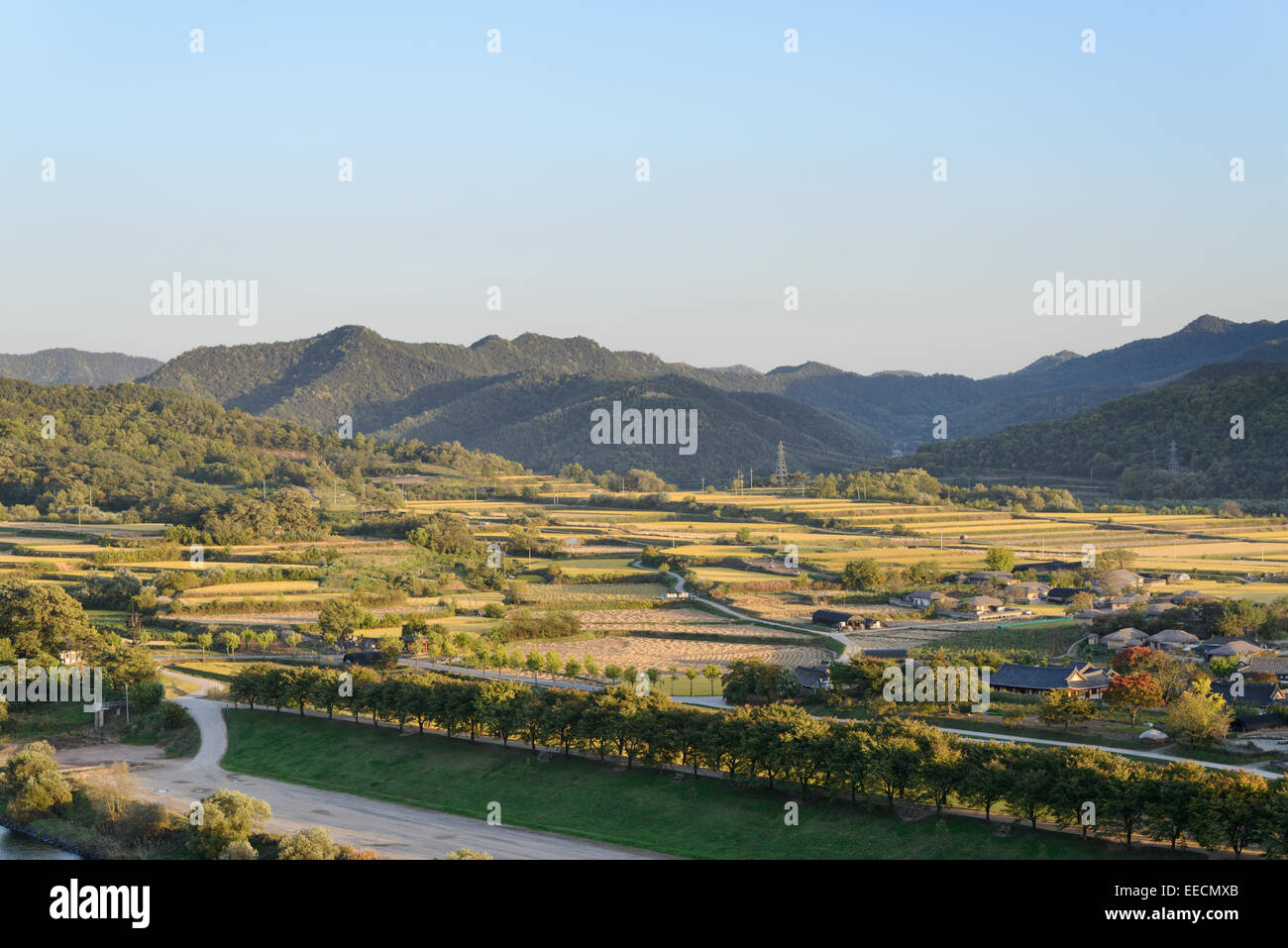 View of Andong Hahoe folk Village in Korea Stock Photo - Alamy