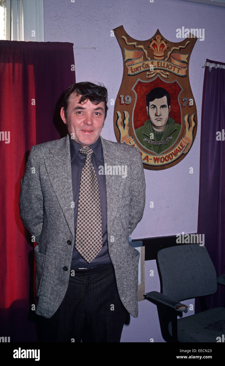 BELFAST, UNITED KINGDOM - NOVEMBER 1979. Tommy Lyttle, member of the Ulster Defence Association, UDA, Loyalist Protestant paramilitary during The Troubles, Northern Ireland. Stock Photo