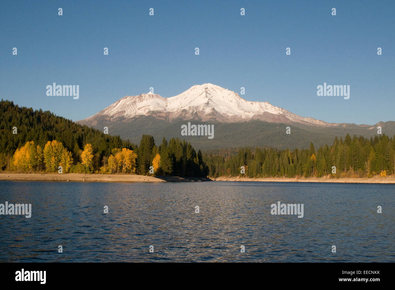 Lake Siskiyou & Mount Shasta California USA. Mount Shasta is a city in